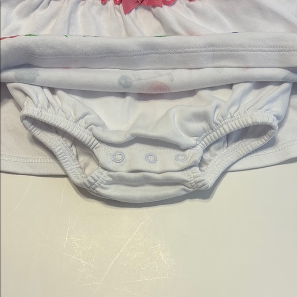 Absorba White Baby Dress with Pink Accents - Picture 5 of 6